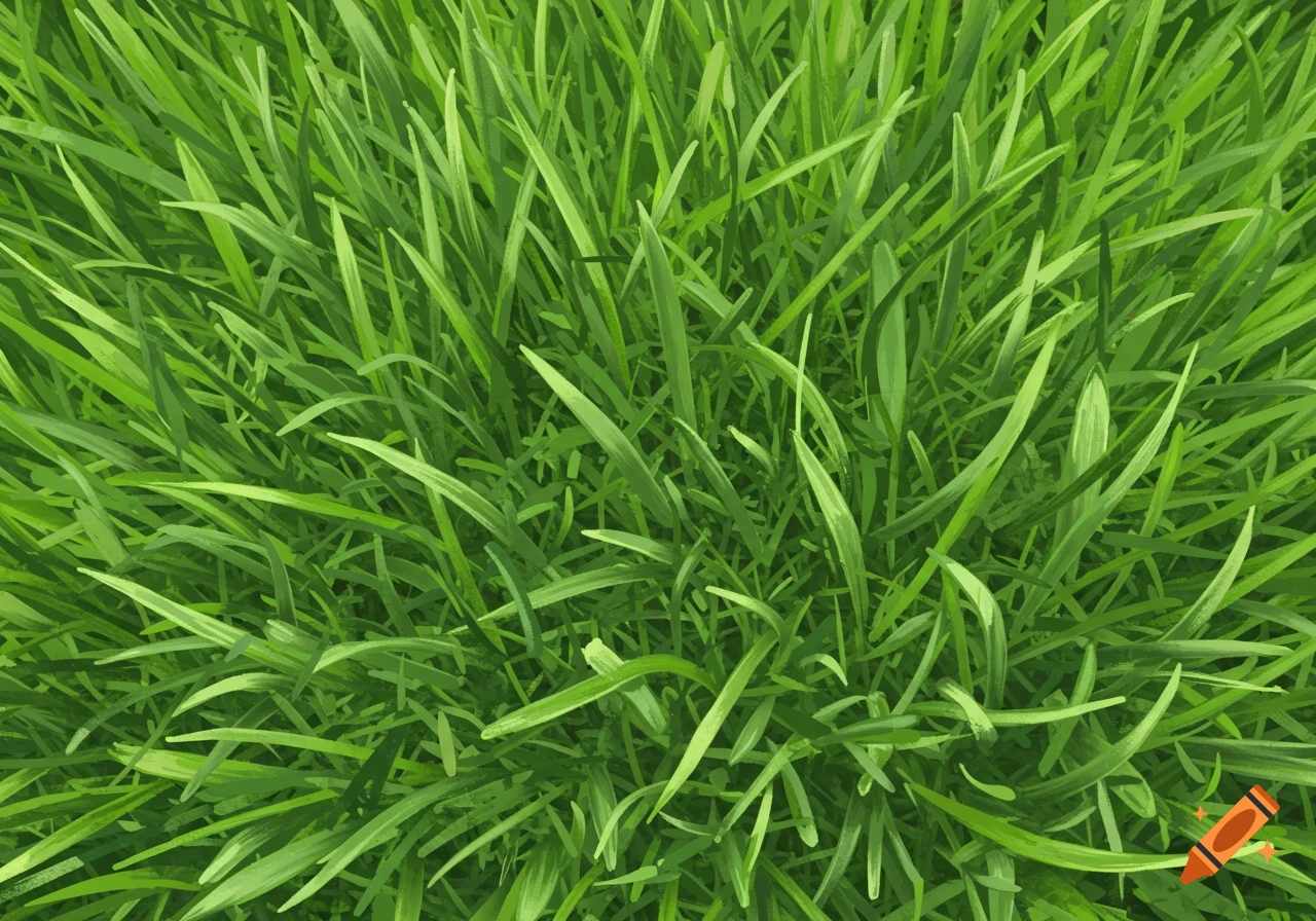 A close-up view of green grass blades.