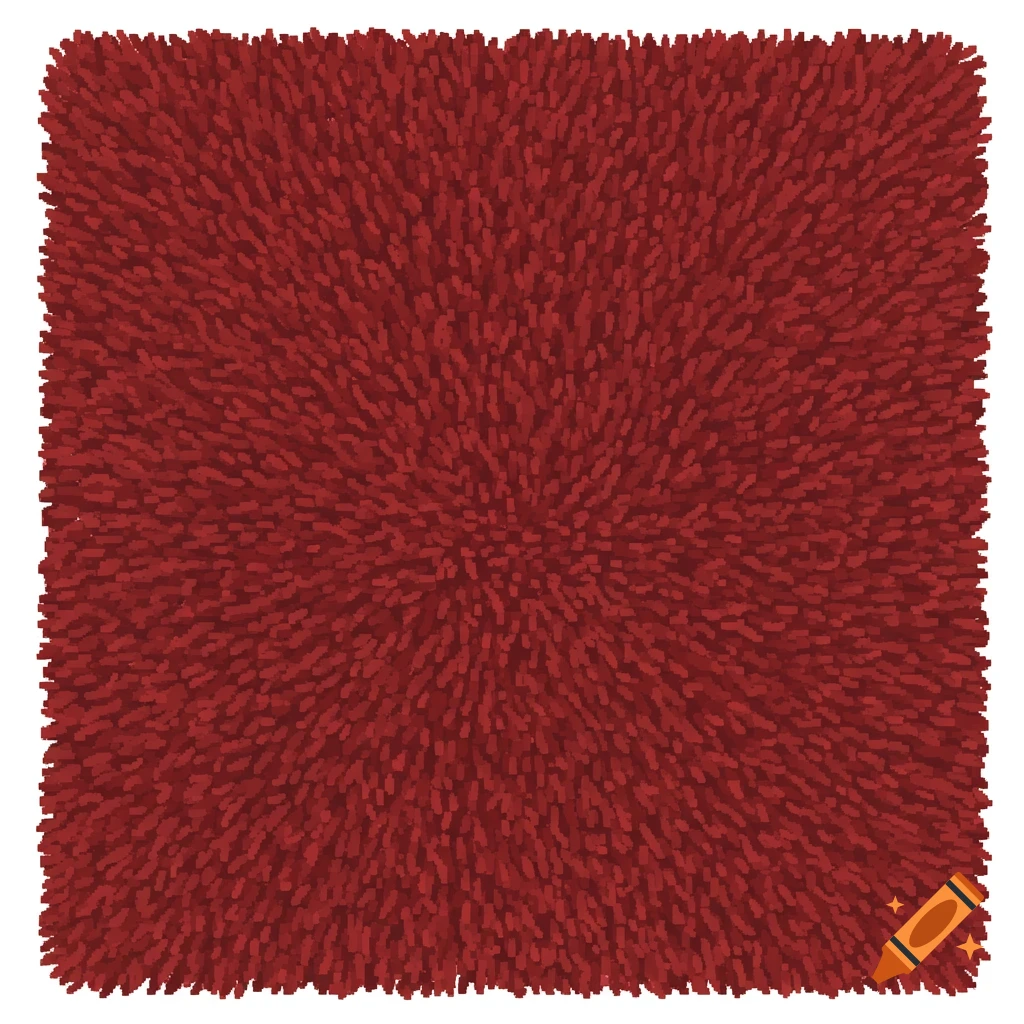Pixel art texture of a red shaggy carpet.
