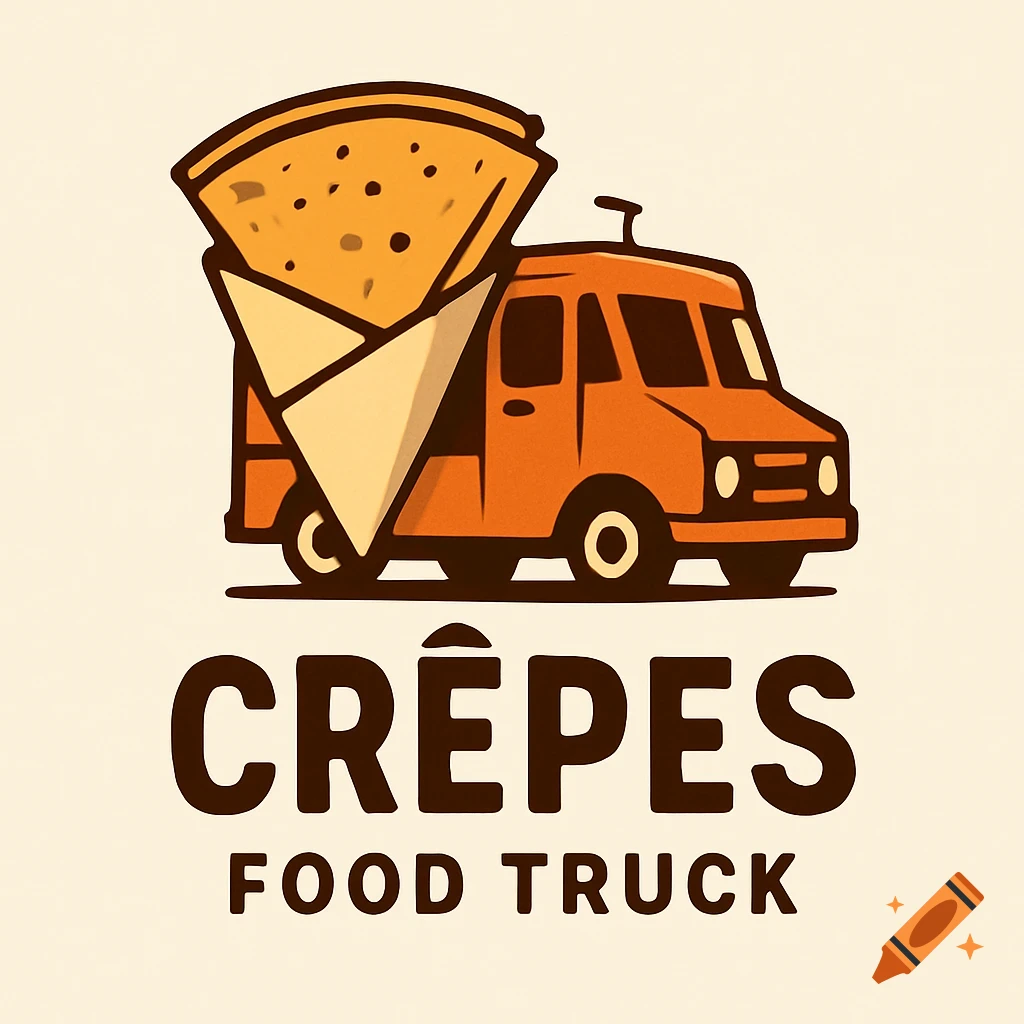 Logo for a crepe food truck
