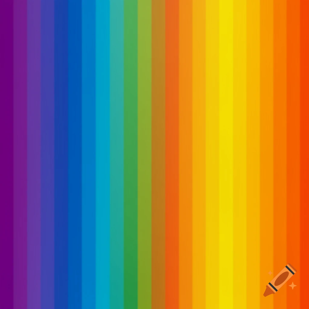 Vertical stripes of color transitioning from purple through blue, green, yellow, and orange to red.
