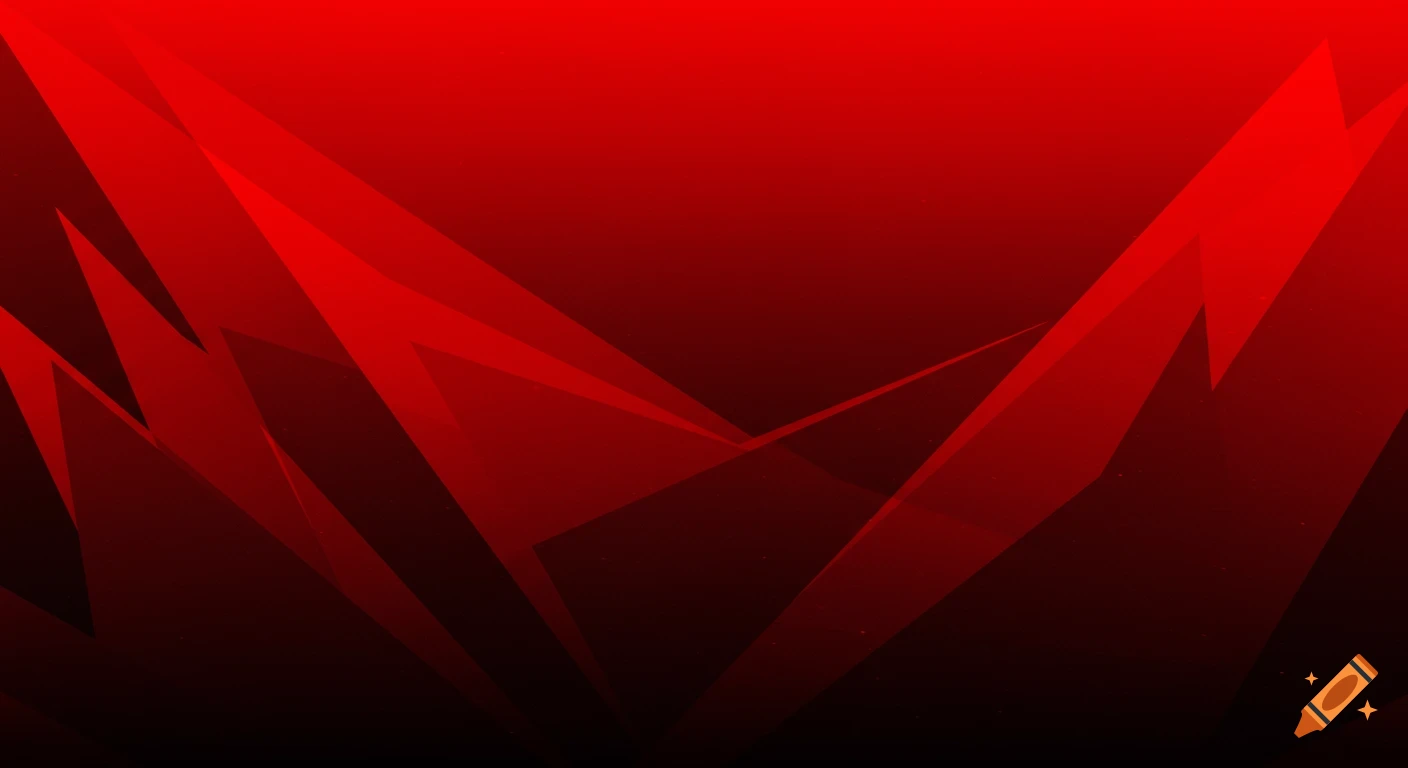 Abstract red geometric shapes with a gradient background.