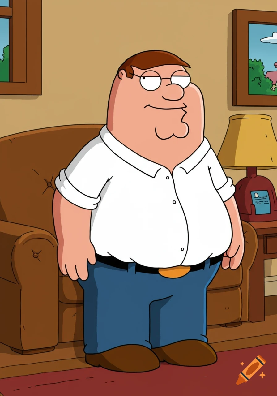 Peter Griffin standing in a room