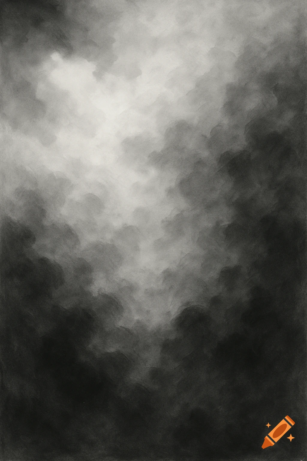 Abstract grayscale texture resembling clouds or smoke, painterly style.