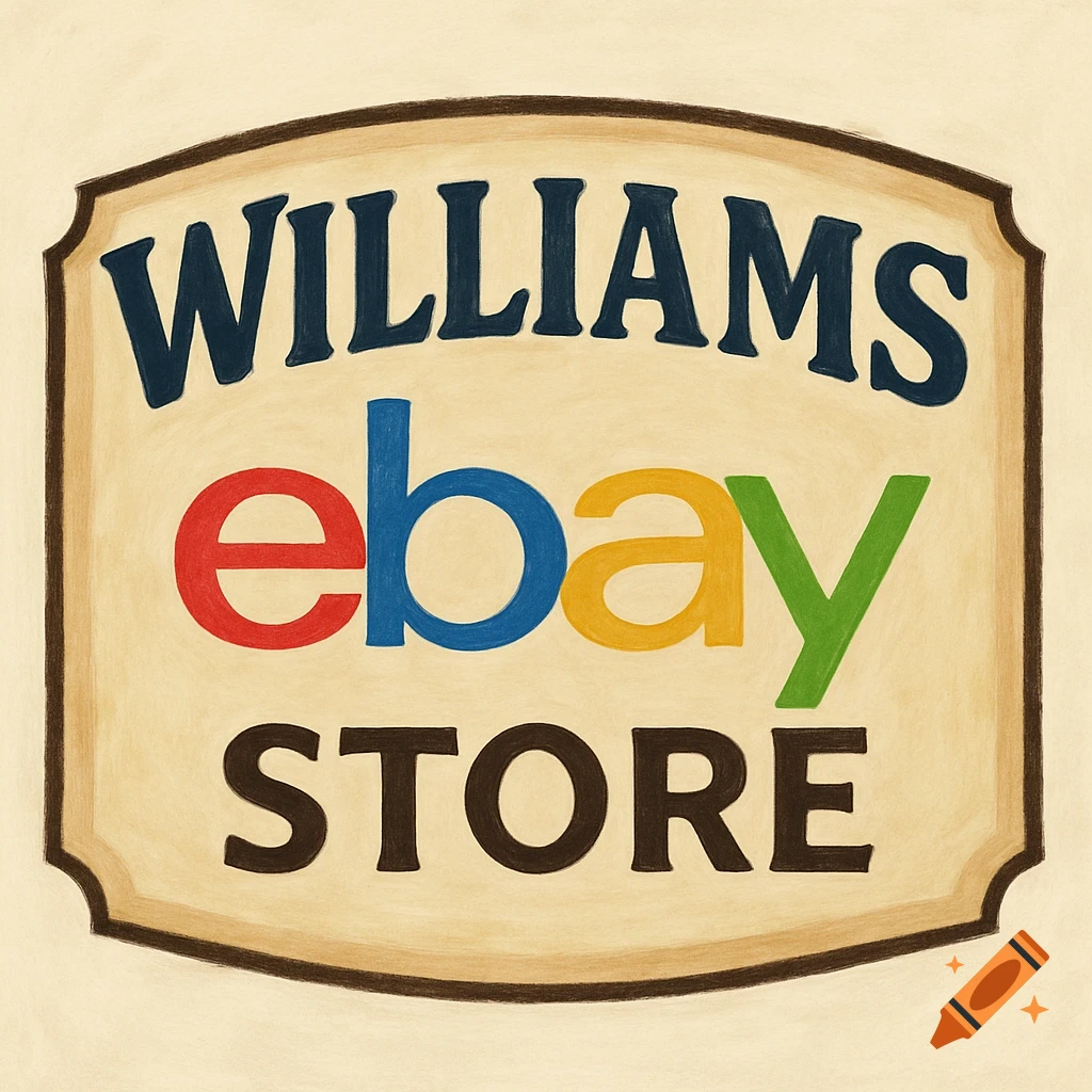 A vintage-style logo sign for Williams eBay Store.