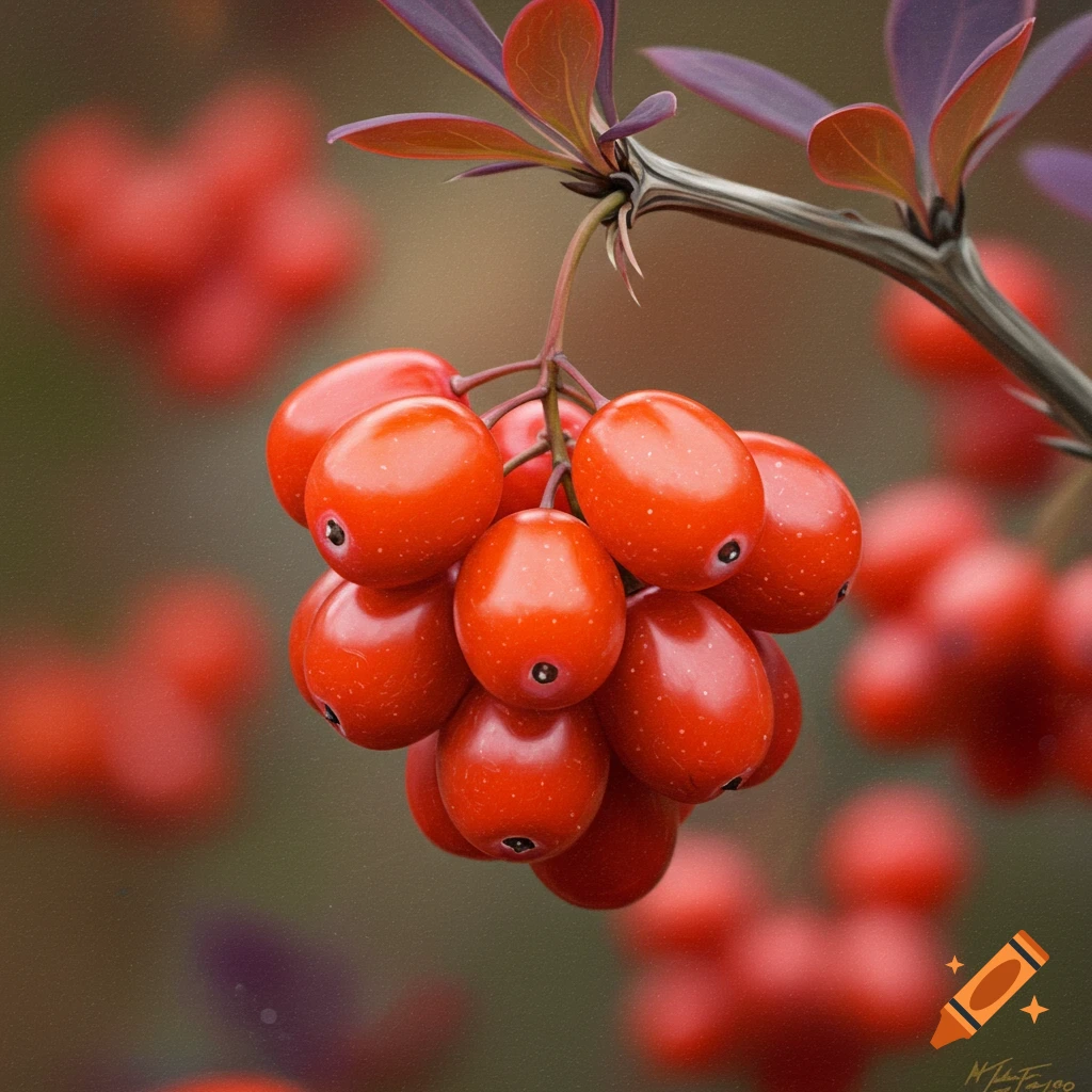 Close-up of red berries on a branch