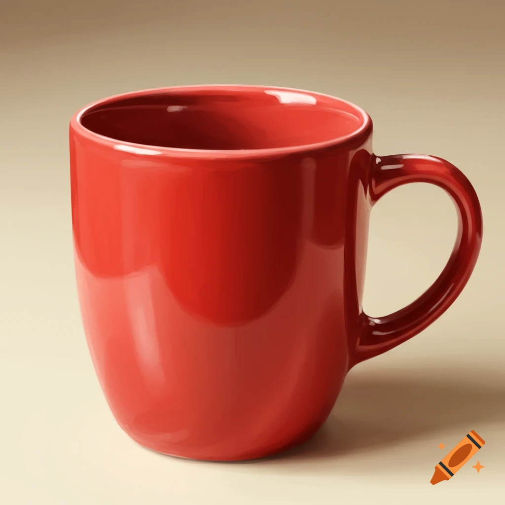 A red coffee mug