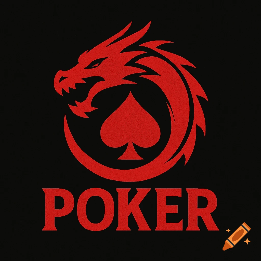 Red dragon logo wrapped around a spade symbol with the text POKER below on a black background.