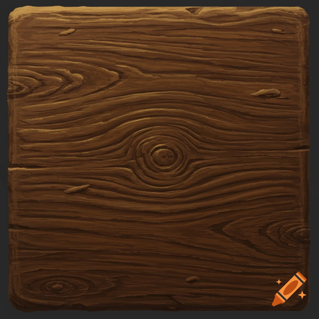Stylized brown wood texture with grain and knots.