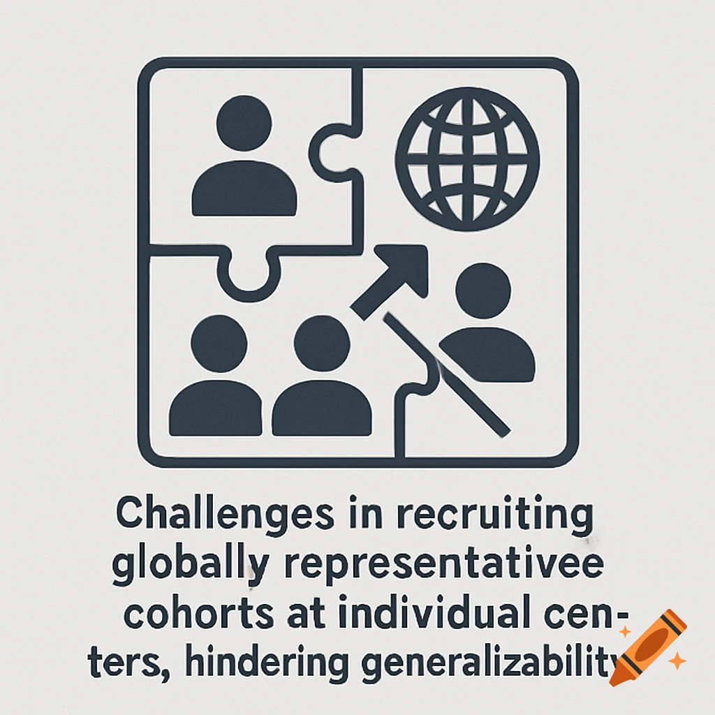 Icon of a puzzle piece frame with people and a globe representing global recruitment challenges, with descriptive text below.