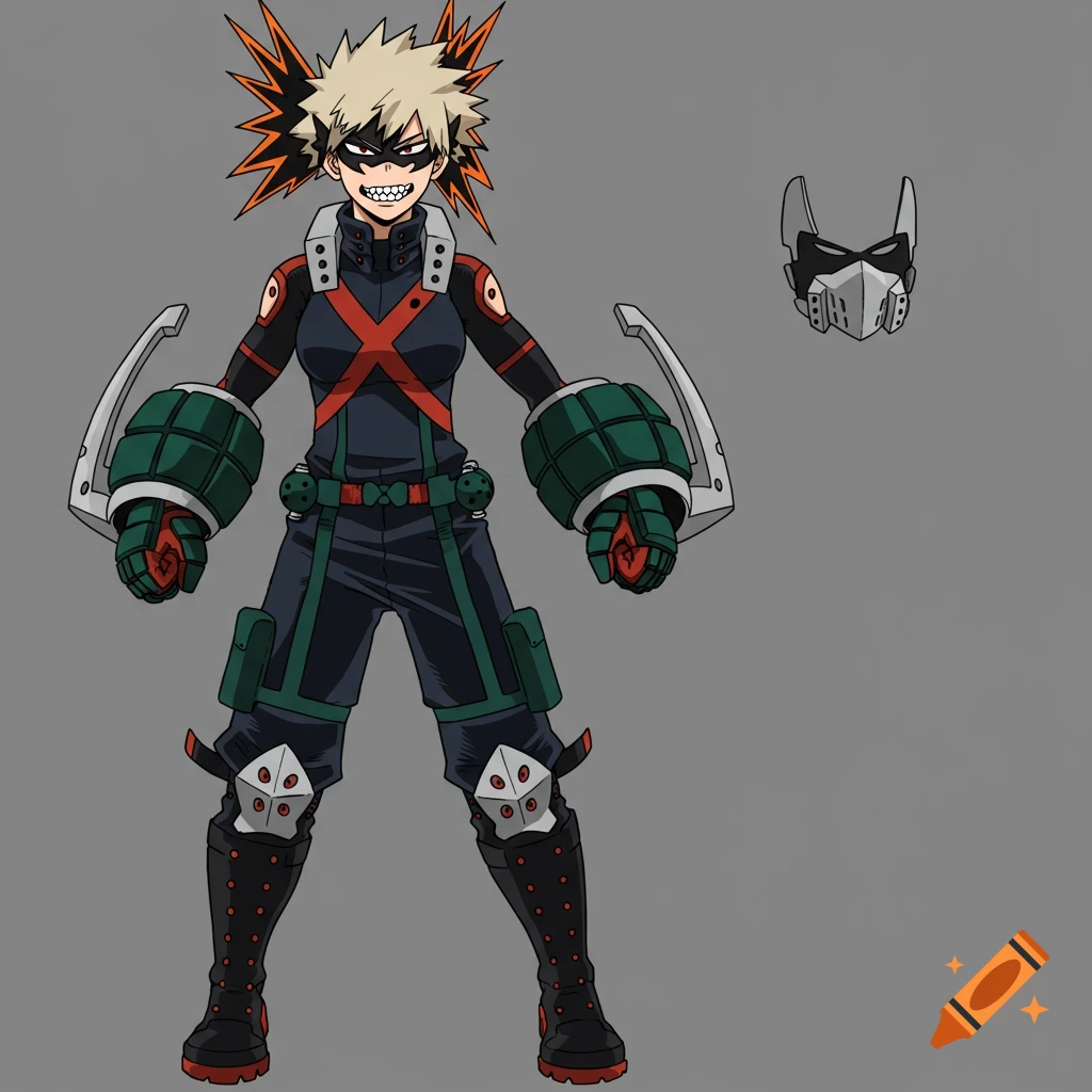 An anime character, Kazumi Bakugo, in a hero costume.
