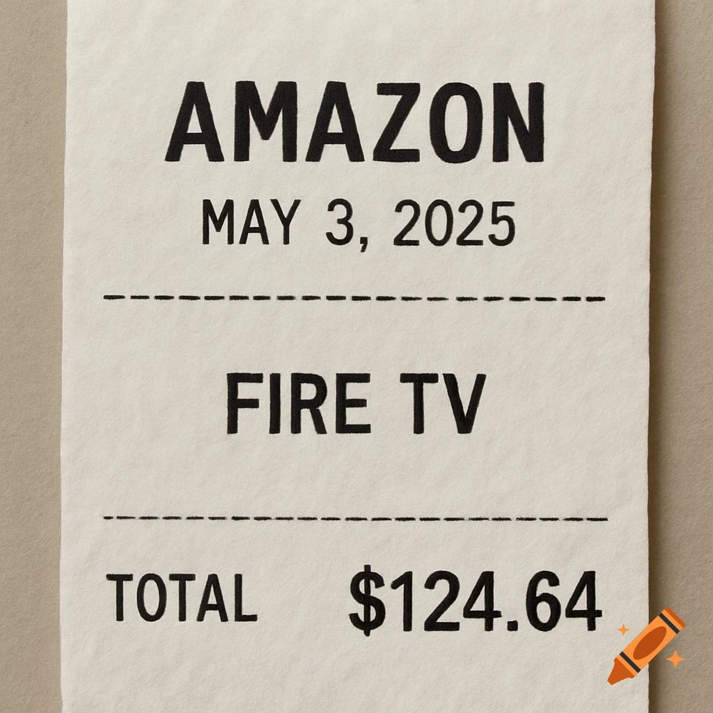 A close-up image of an Amazon receipt.