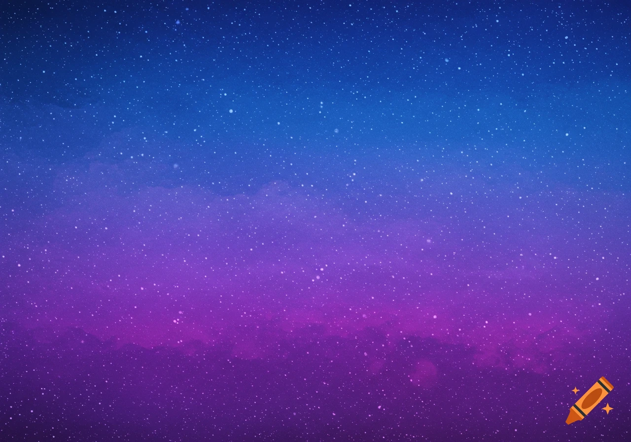 Starry sky with a blue to purple gradient.
