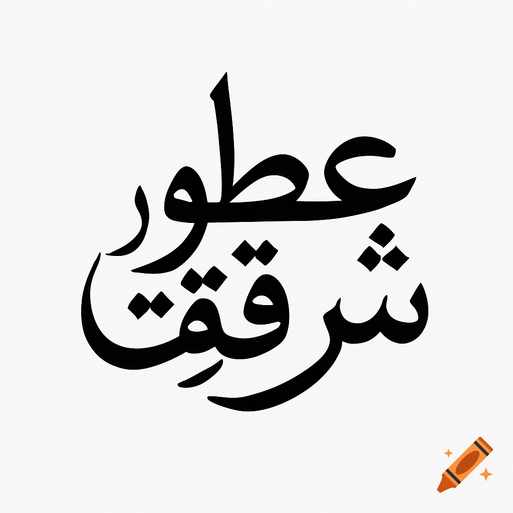 Black Arabic calligraphy on a white background.