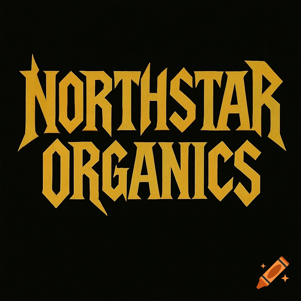NORTHSTAR ORGANICS" text in a heavy metal style font.