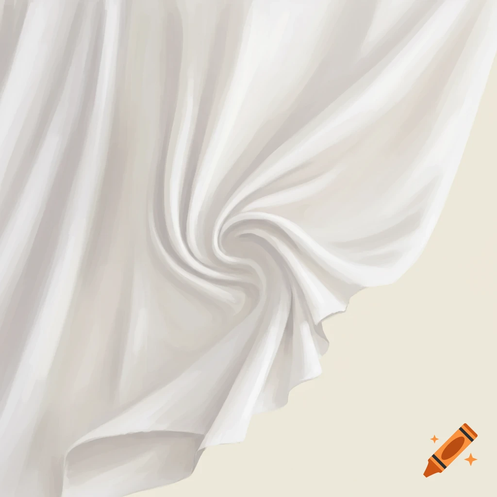 Flowing white fabric with soft folds and swirls.