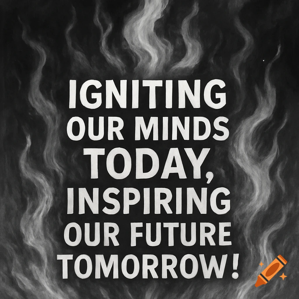 White quote on a dark background with smoky textures.