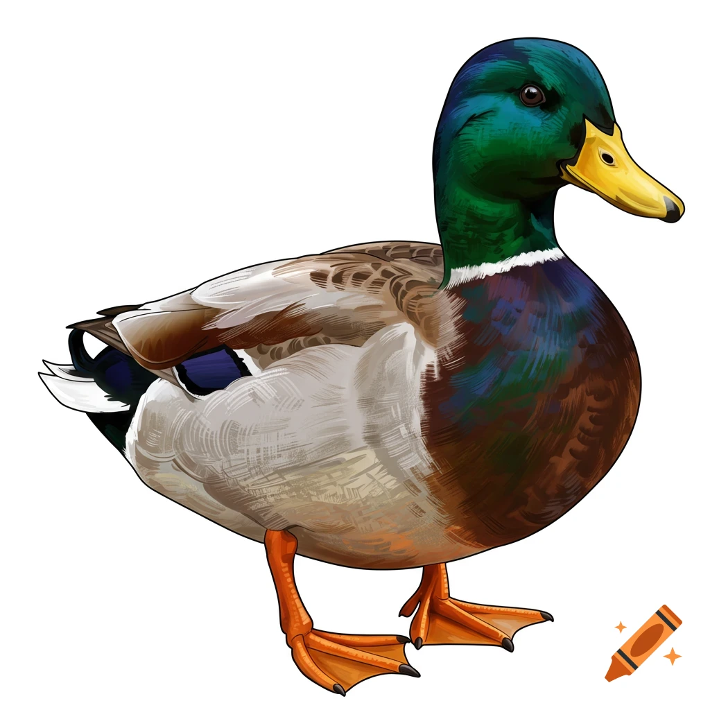 Illustration of a mallard duck