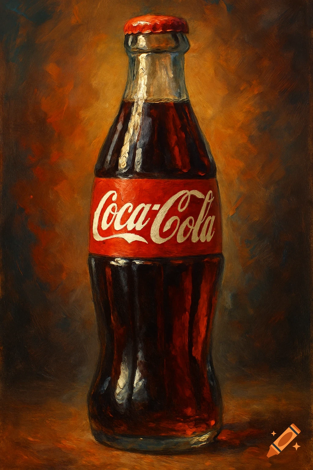 Painting of a Coca-Cola bottle