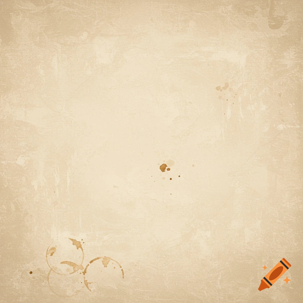 Beige textured background with coffee stains and rings.