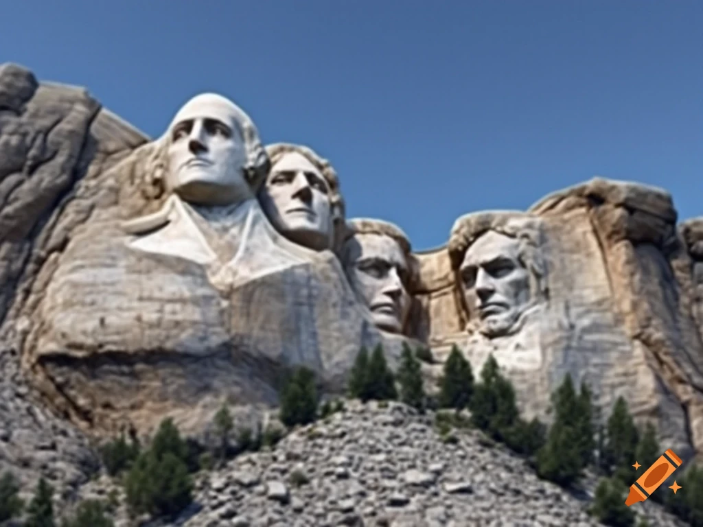 Mount Rushmore national memorial featuring the sculpted faces.
