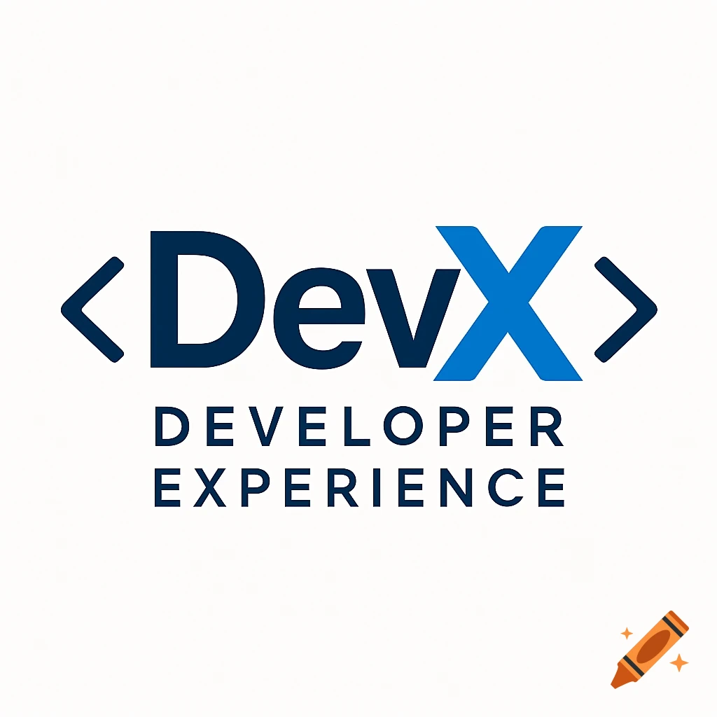 Logo for DevX Developer Experience with code bracket symbols.