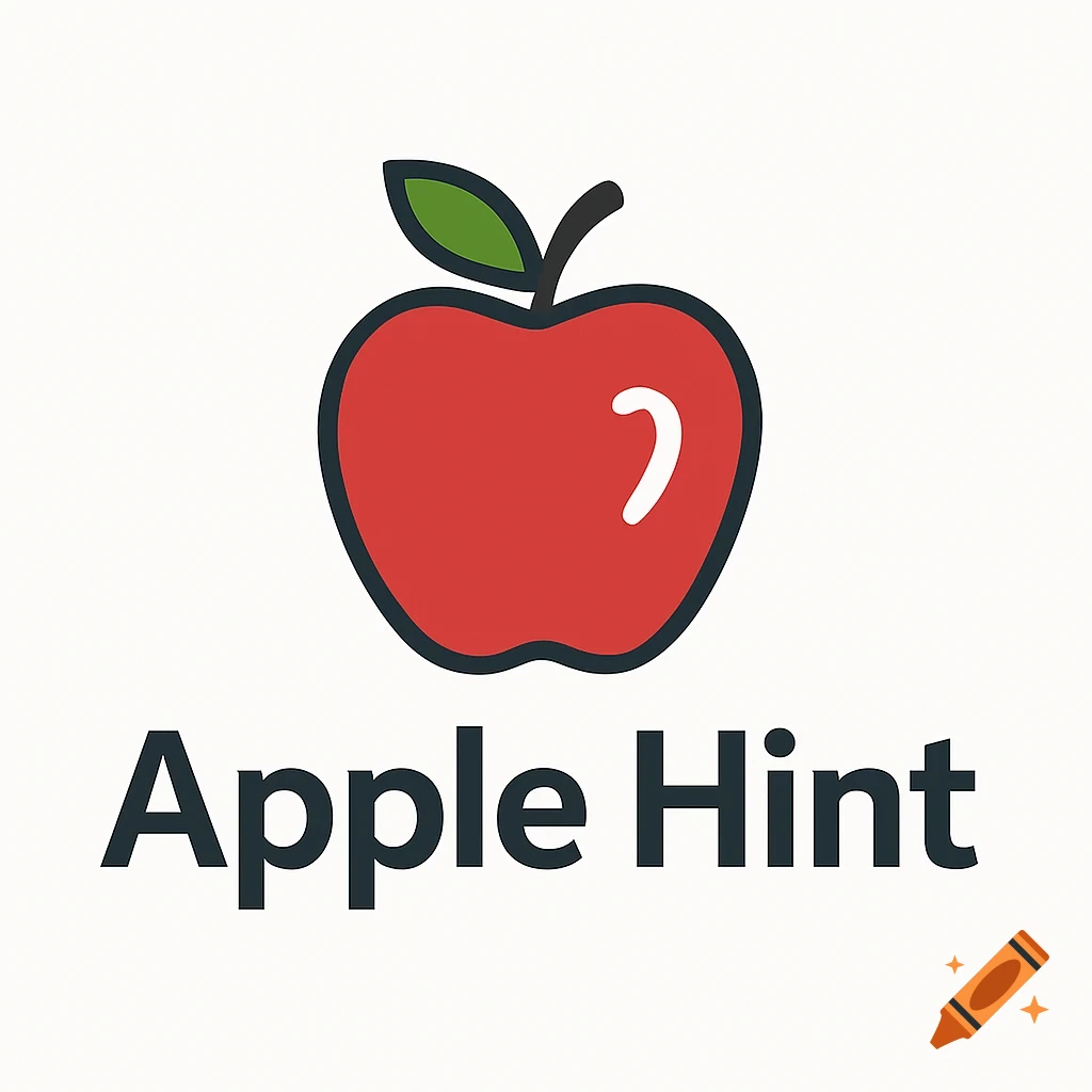A red apple logo above the text 'Apple Hint'.