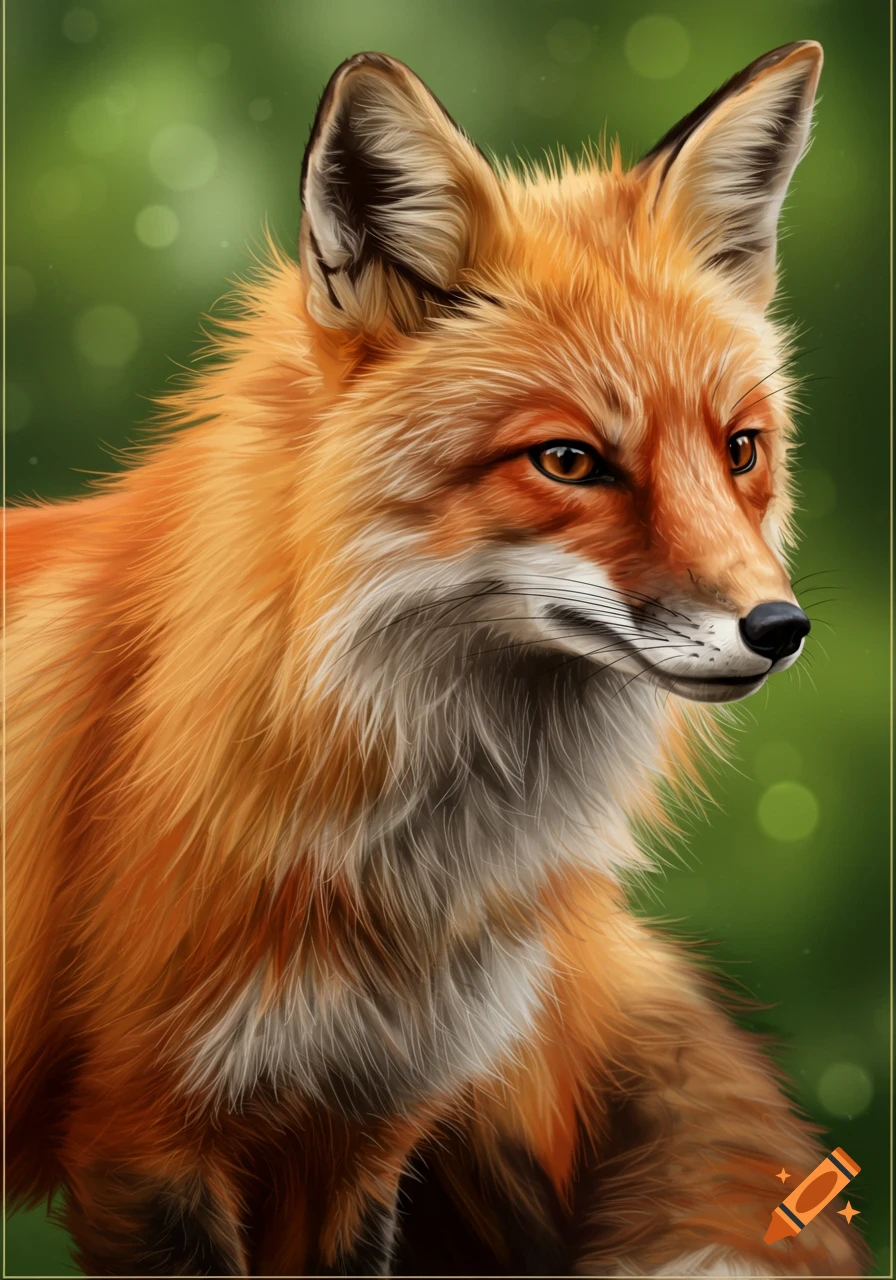Close-up portrait of a red fox
