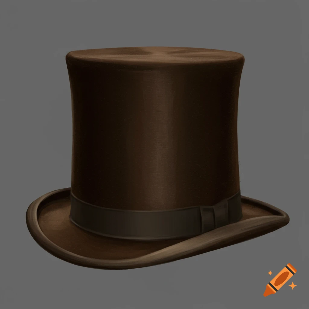 A brown top hat.