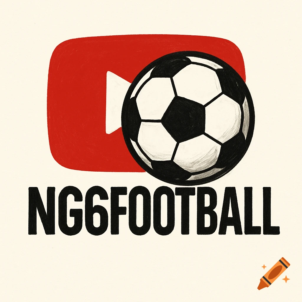 Logo with a red YouTube icon, a soccer ball, and NG6FOOTBALL text below.