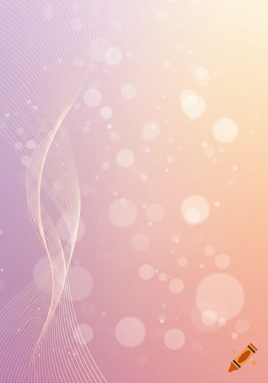 Abstract background with gradient colors, swirling lines, and bokeh lights.