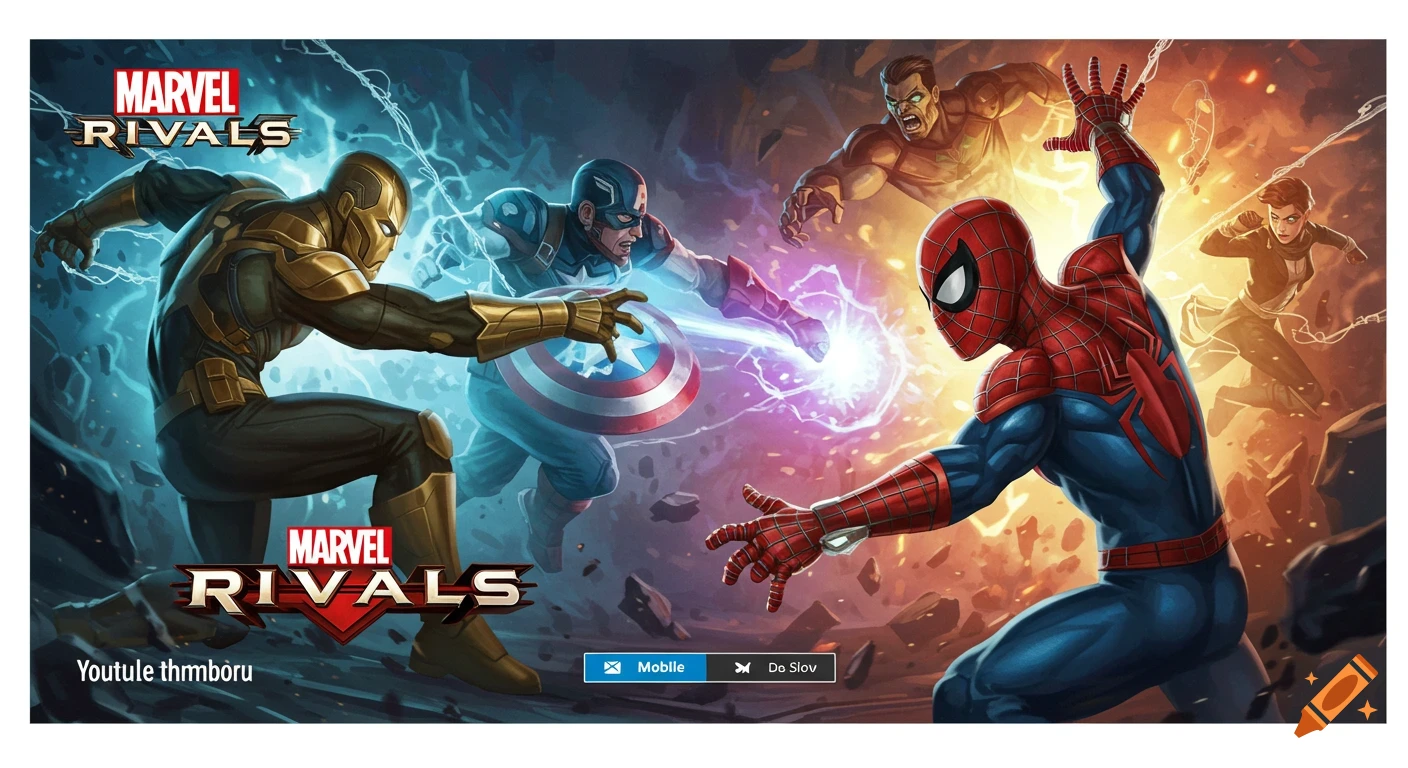 Marvel superheroes fighting, Spider-Man, Captain America, comic book art