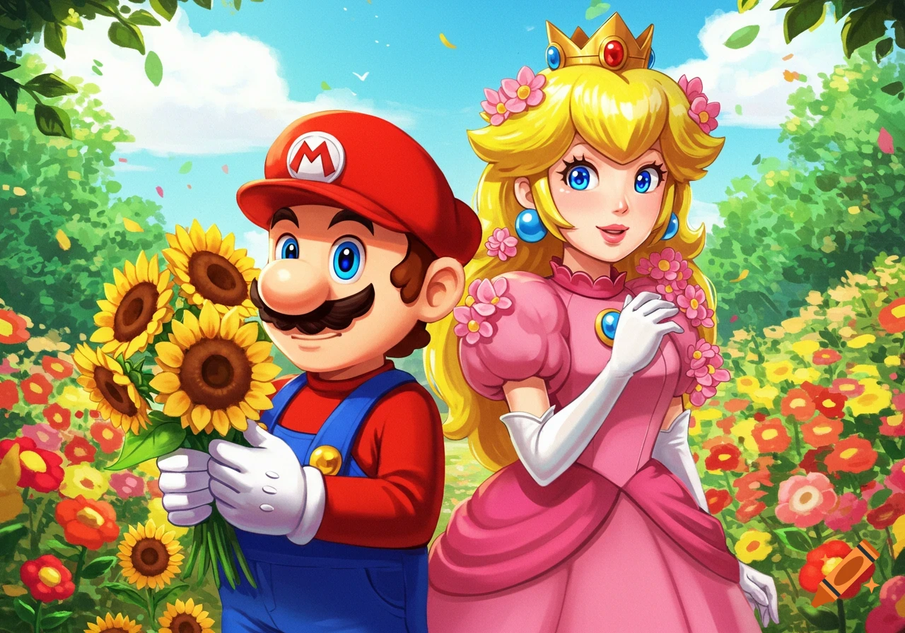 Mario & Princess Peach’s Suburban Stroll