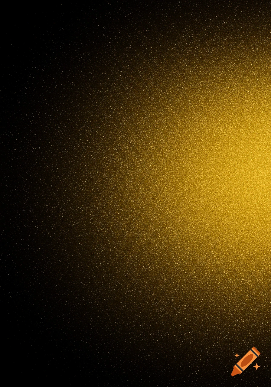 Black and gold gradient background with texture.