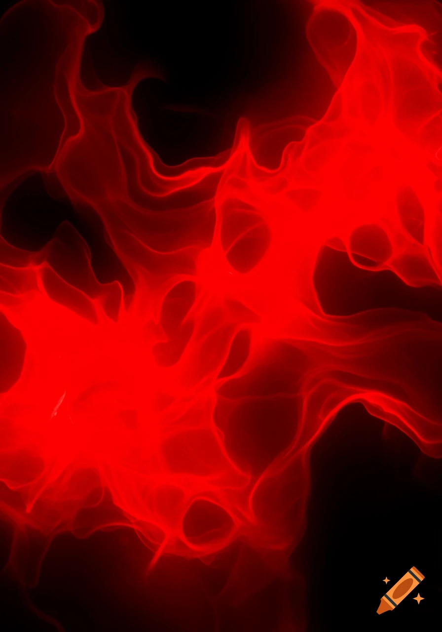 Abstract red shapes on black background