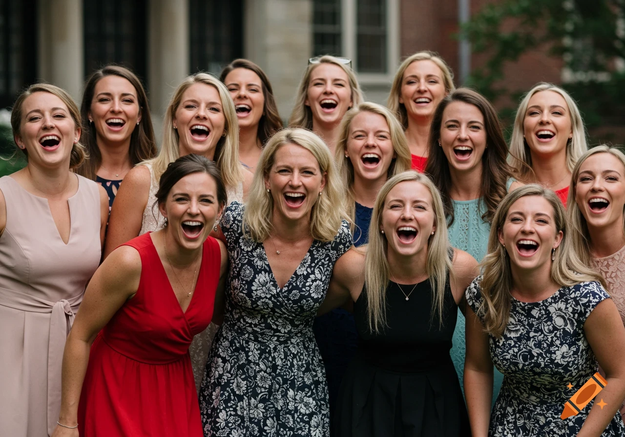 A group of women laughing.