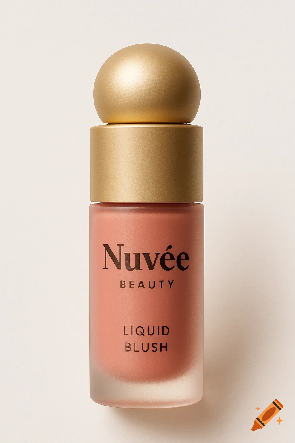 A bottle of Nuvée Beauty liquid blush on a light background.