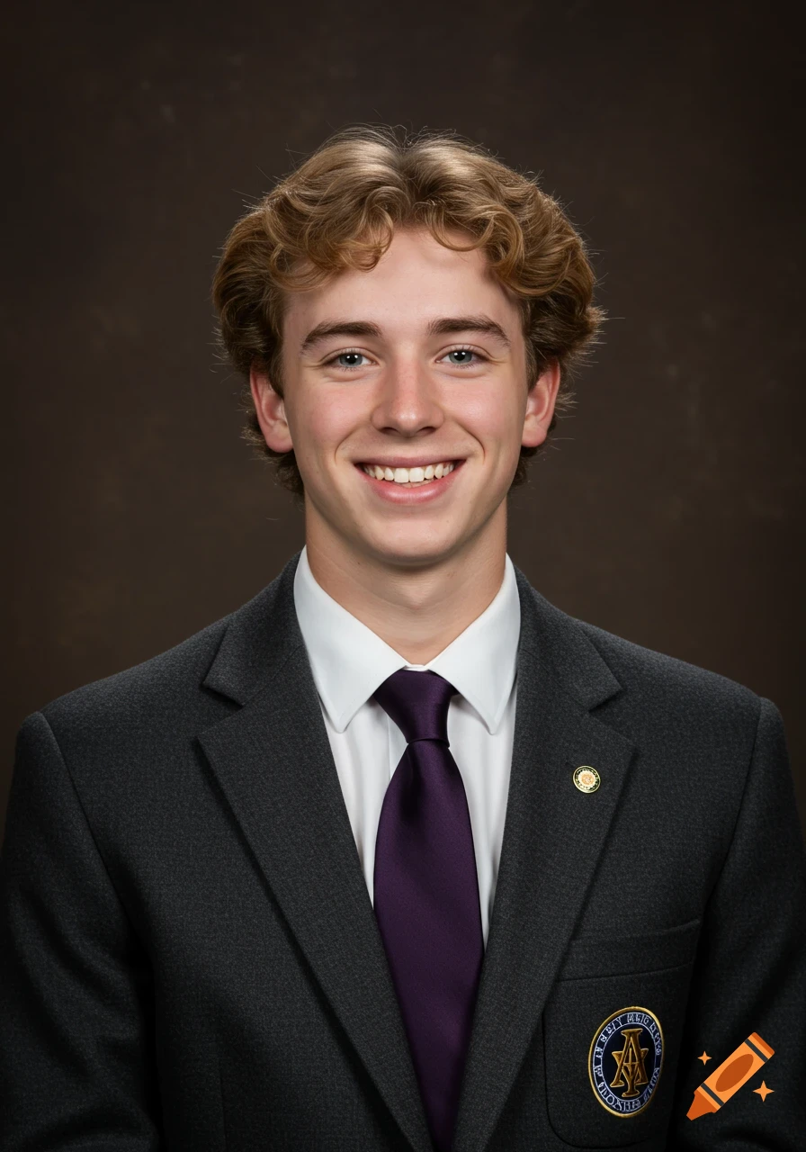 Portrait of a young man in a suit and tie