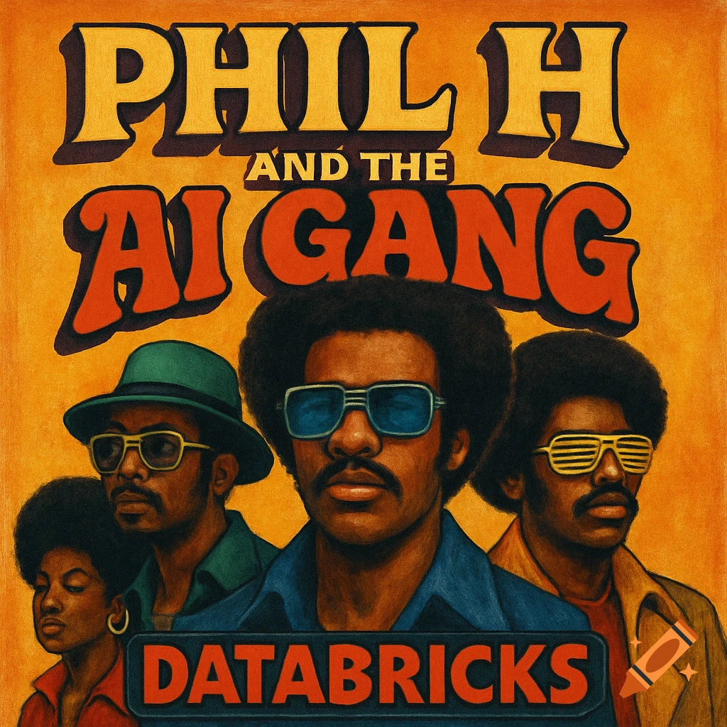 70s-style album cover art featuring four people and band name text.