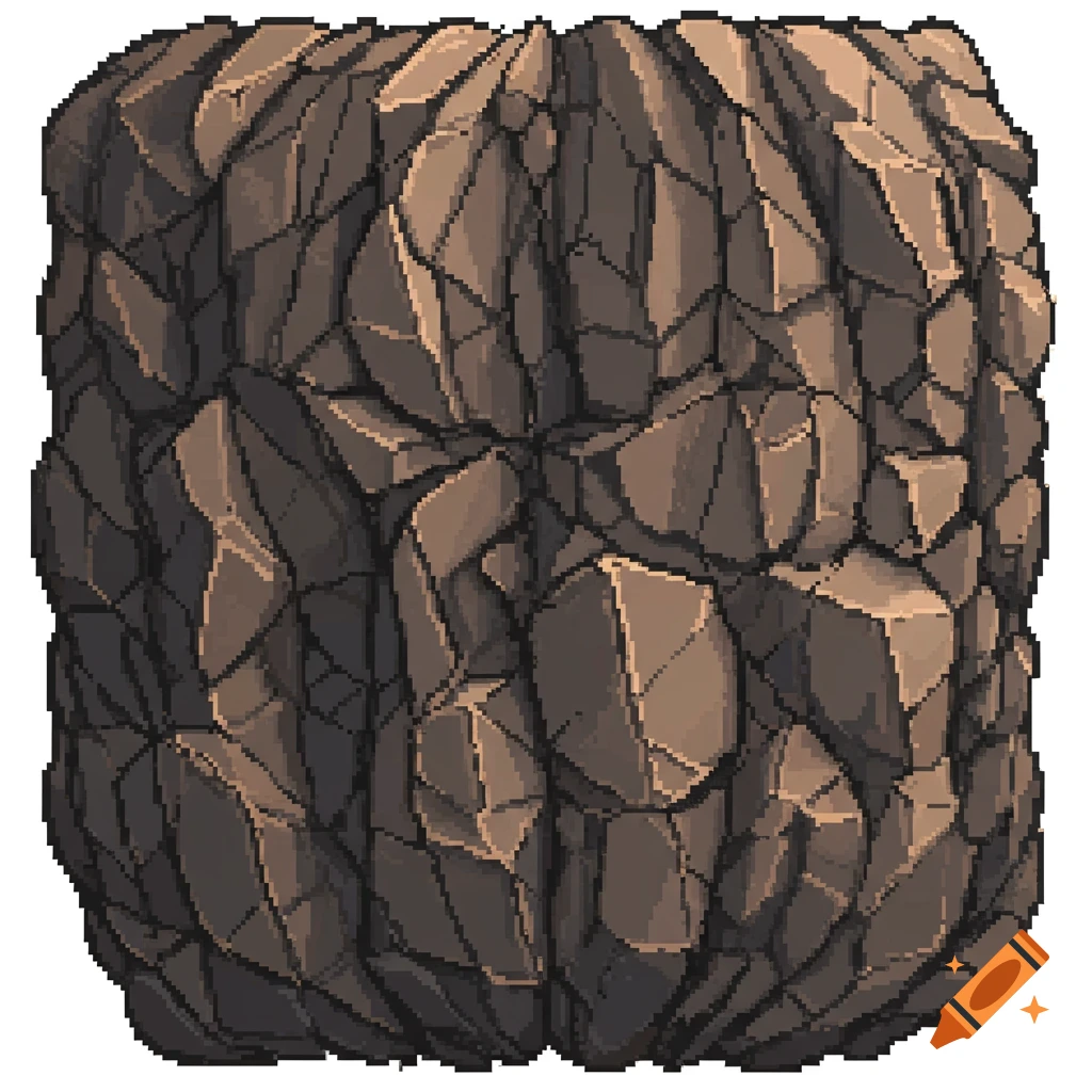 Pixel art rocky texture