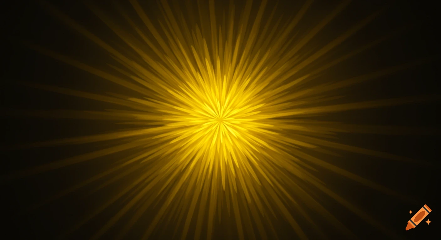 Yellow starburst or light bloom on a dark background.