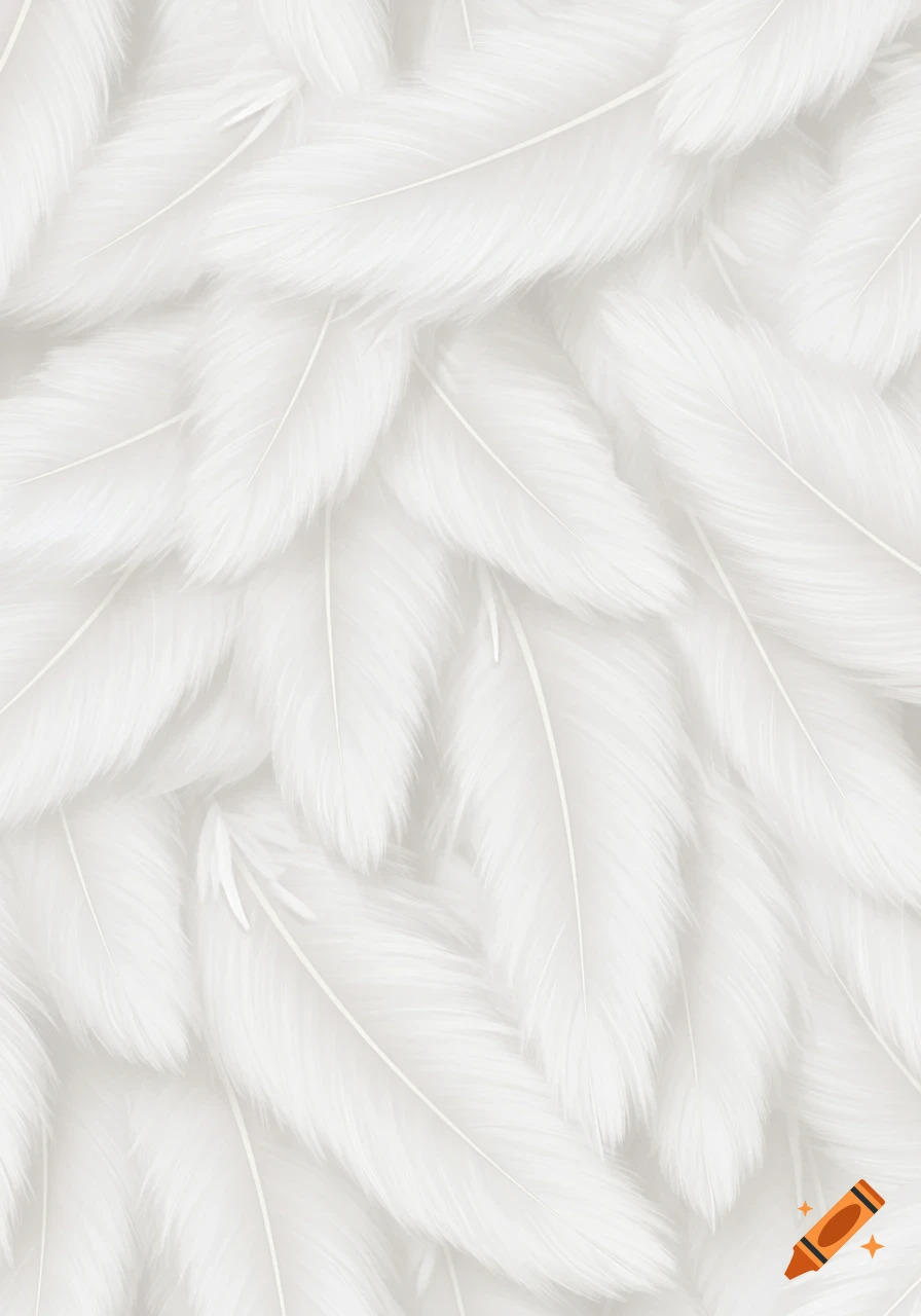 Seamless texture of white feathers.