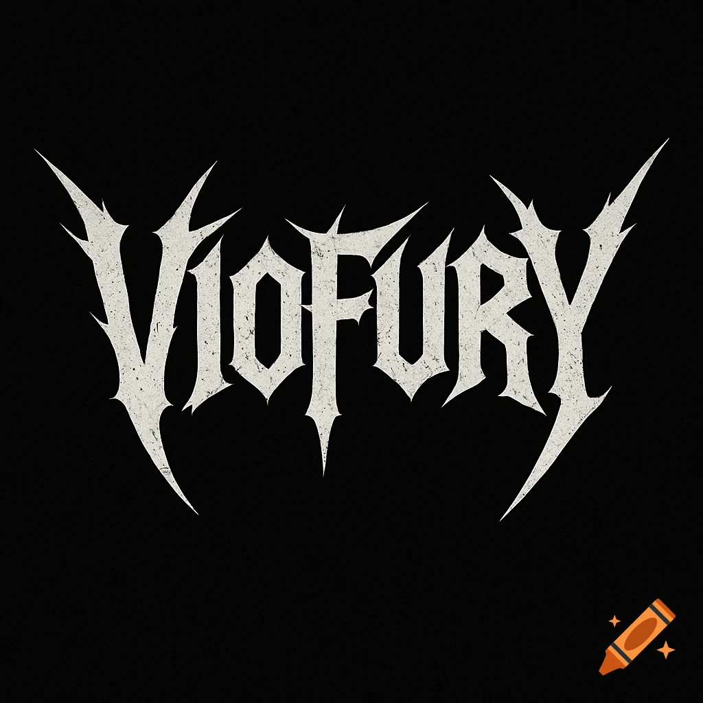 A white heavy metal band logo for VIOFURY on a black background.