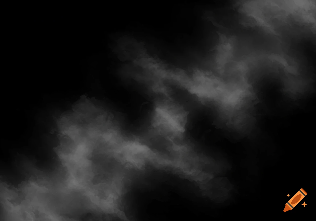 Hazy grey smoke on a black background.