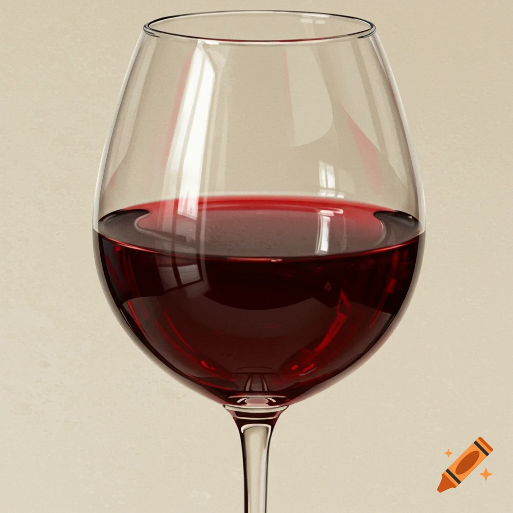 Close-up of a wine glass filled with red wine.