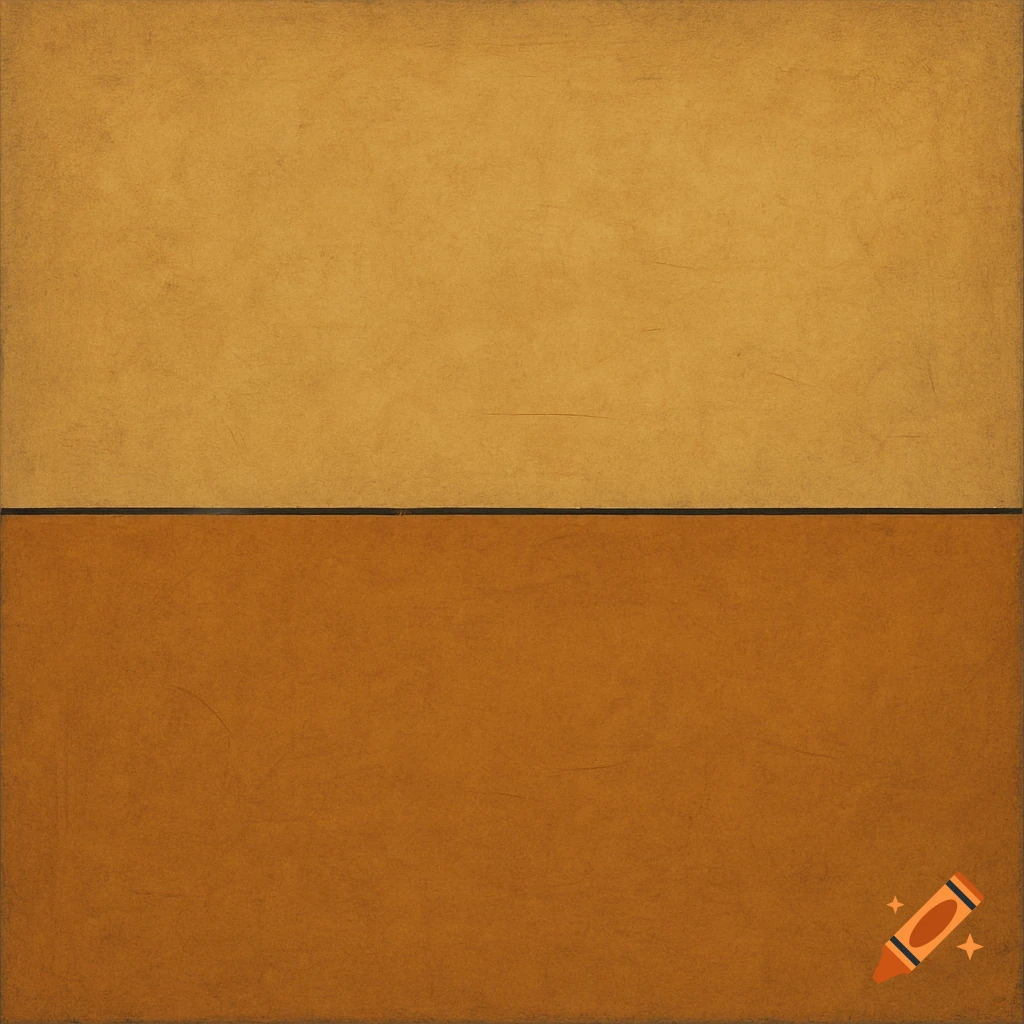Abstract image of two horizontal textured color fields: a lighter yellow/orange above a darker orange/brown, divided by a line.
