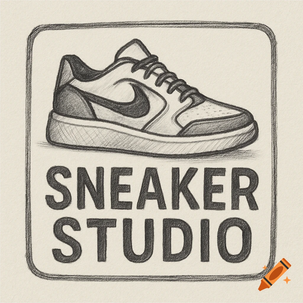 Sketch logo for Sneaker Studio featuring a sneaker.