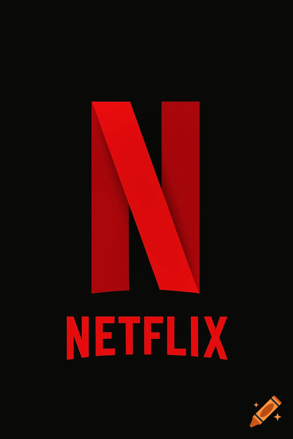 Netflix logo against a black background