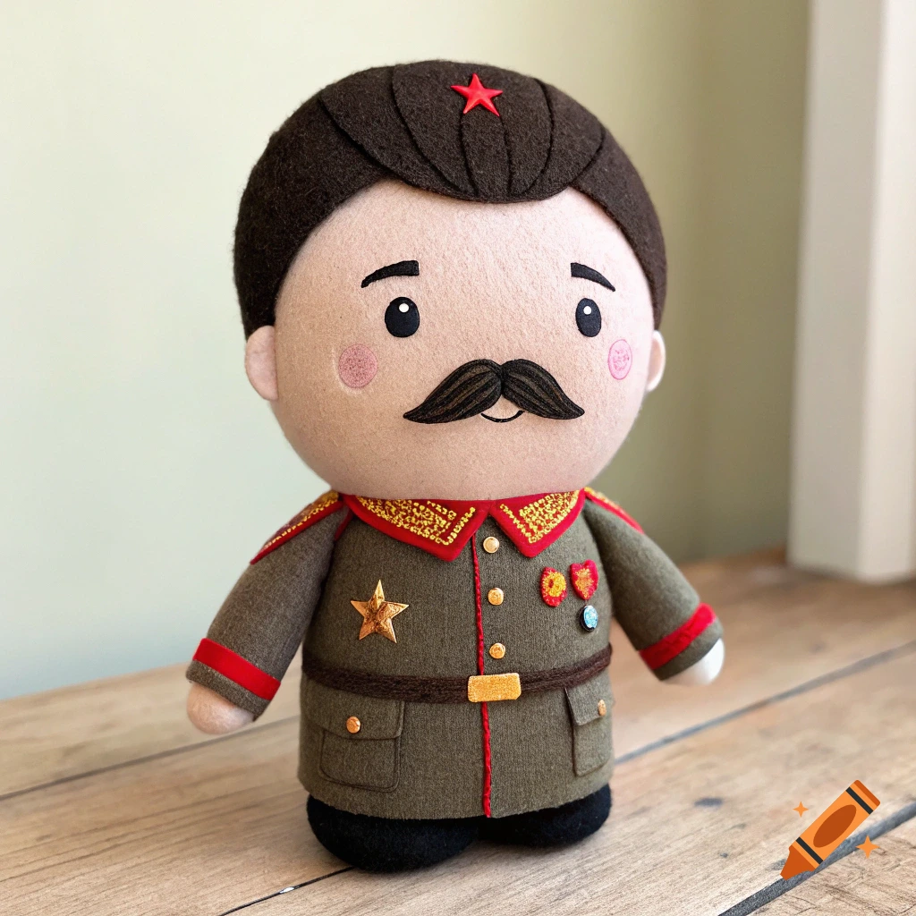 Plush toy of Joseph Stalin in military uniform