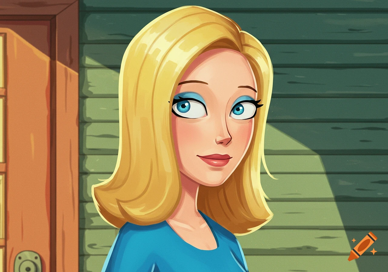 Cartoon portrait of Jessica from Rick and Morty.