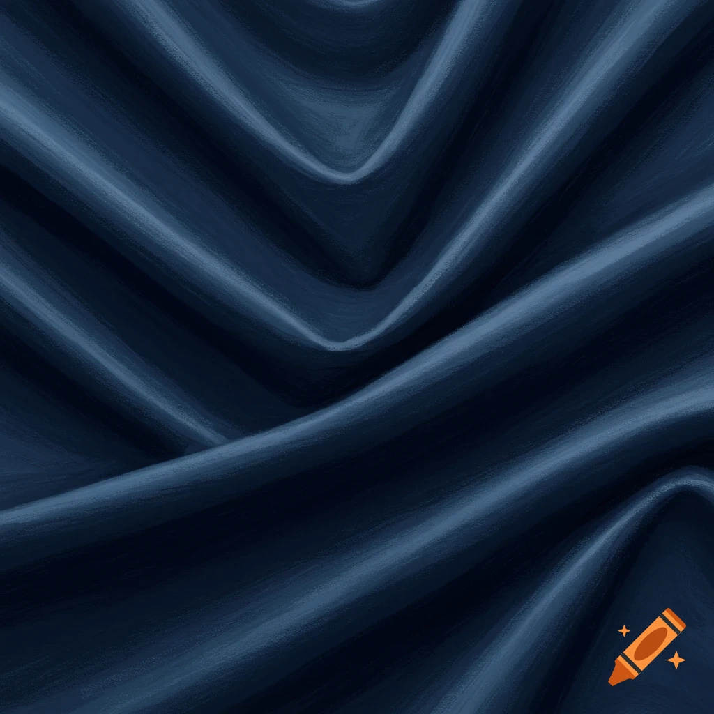 Close-up texture of dark blue fabric folds